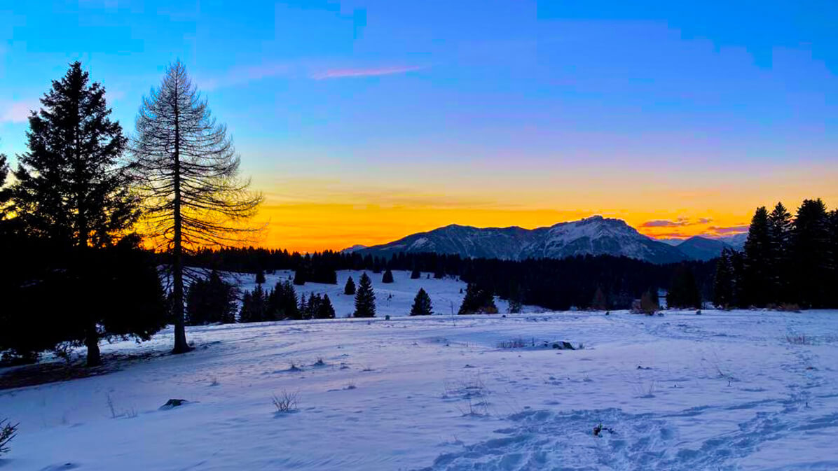 tramonto dall'Alpe Cimbra