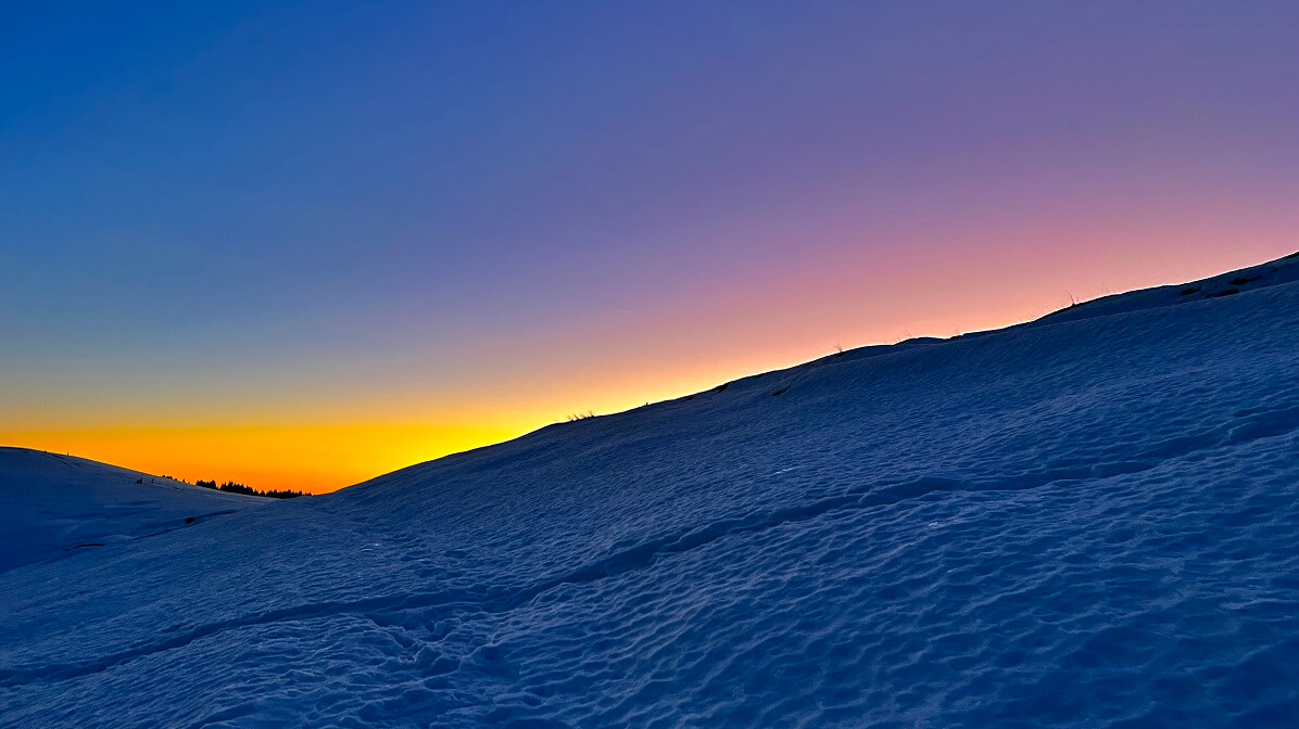 ciaspolata al tramonto