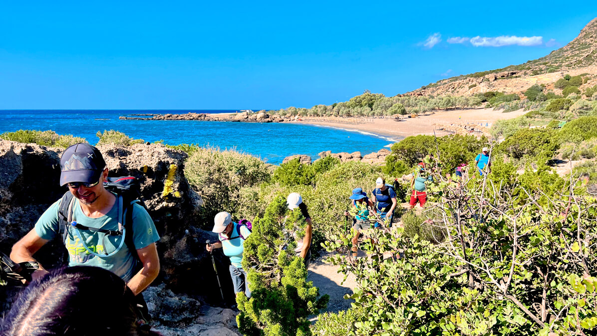 trekking lungo il sentiero E4 Elafonissi Creta